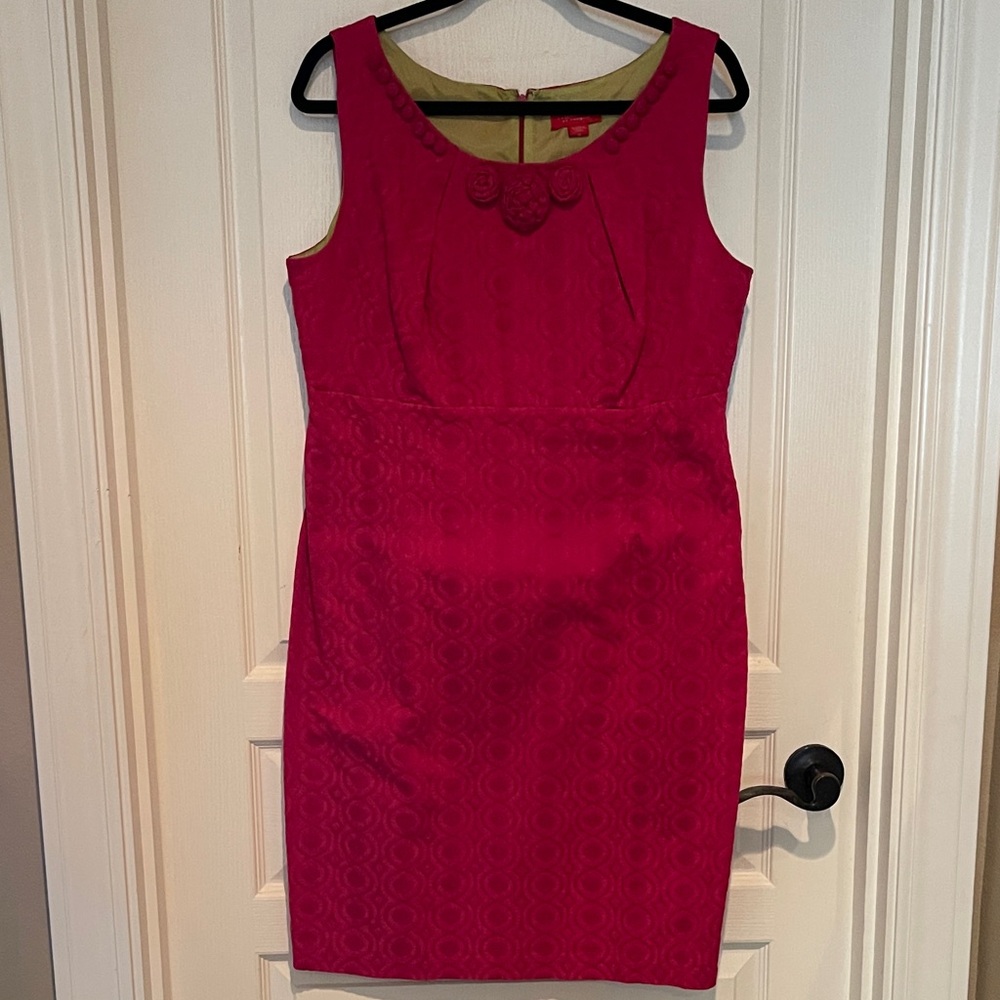 Signature by Sangria Fuchsia Sleeveless Mini Dress